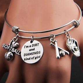 img 2 attached to MAOFAED Softball Player Diamonds Bracelet