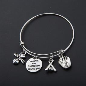 img 3 attached to MAOFAED Softball Player Diamonds Bracelet