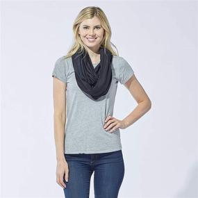 img 2 attached to 🎀 Tickled Pink Women's EVERYDAY INFINITY SCARF Accessory in Black - 31 X 31" LOOP: Versatile & Stylish Fashion Essential