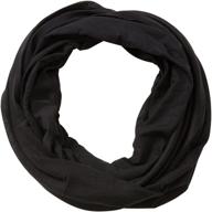 🎀 tickled pink women's everyday infinity scarf accessory in black - 31 x 31" loop: versatile & stylish fashion essential logo