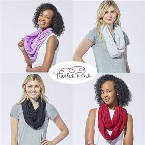 img 1 attached to 🎀 Tickled Pink Women's EVERYDAY INFINITY SCARF Accessory in Black - 31 X 31" LOOP: Versatile & Stylish Fashion Essential