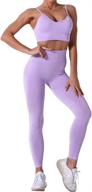 🧘 yoga outfits for women: 2-piece set, workout tracksuits with sports bra and high waist legging, active wear athletic clothing set logo