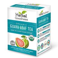 🍵 guava leaf tea: improve sleep, regulate blood sugar, enhance hair, skin, and nails – organic, kosher, 100% pure – boost energy and immunity – 24 teabags, made in usa logo