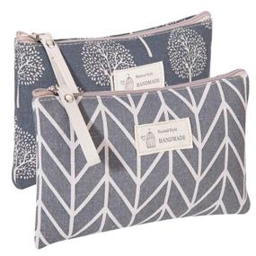 img 4 attached to Kimoli Set of 2 Women's Funny Makeup Bags - Cute Cosmetic Pouch for Purse or Toiletry Bag