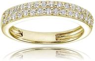 sophisticated shine: hoops & loops sterling silver 2-row round-cut cz eternity band ring logo