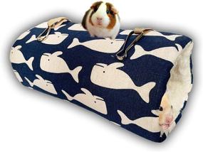 img 3 attached to 🐋 Whale Shaped Nest Hammock Bed for Bunkbed Sugar Glider Hammock, Guinea Pig Cage Accessories, Cozy Bedding for Parrot Ferret Squirrel Hamster Rat Play Sleep, Size Medium.