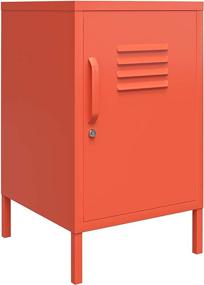 img 2 attached to 🧡 Metal Locker in Vibrant Orange with Novogratz Cache - End Table