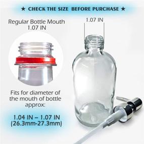 img 3 attached to 🧼 2 Pack JASAI Durable 304 Rust Proof Stainless Steel Soap Dispenser Pump Replacement for Regular Mouth Bottle - Kitchen Soap Pump