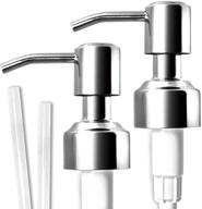 🧼 2 pack jasai durable 304 rust proof stainless steel soap dispenser pump replacement for regular mouth bottle - kitchen soap pump logo