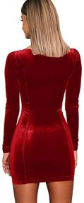 img 2 attached to 💃 Flaunt Your Elegance with GOBLES Womens Velvet Bodycon Women's Clothing and Dresses