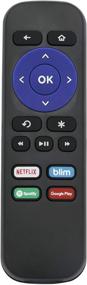 img 1 attached to 📱 Enhanced Replacement IR Remote Control for Roku 1 2 3 4 HD LT XS XD Express Premiere 4620XB - Excludes Roku Stick, TCL Roku TV, and Roku Game - Features Netflix B-LIM S-POTIFY Shortcut