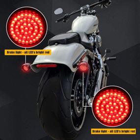 img 3 attached to 🚦 Вставка заднего красного светодиодного стоп-сигнала диаметром 2 дюйма - стиль "пуля" 1156 - Совместима с Harley Sportster XL883 2002-2014 и FXD Dyna Super Glide 2002-2010