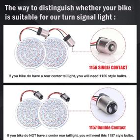 img 2 attached to 🚦 2 Inch Rear Red LED Brake Turn Signal Insert - Bullet Style 1156 - Compatible with Harley Sportster XL883 2002-2014 & FXD Dyna Super Glide 2002-2010