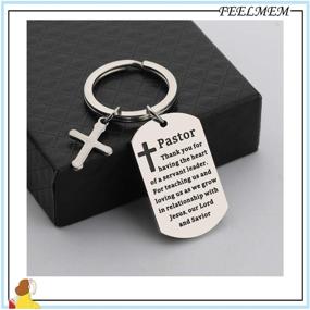 img 1 attached to Religious Jewelry Pastor Thank You Keychain - Perfect Church Gift for FEELMEM Pastor