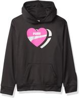 👧 puma girls' hooded pullover sweatshirt logo