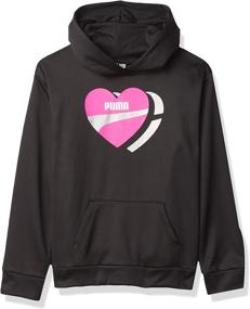 img 4 attached to 👧 PUMA Girls' Hooded Pullover Sweatshirt