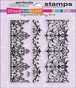 img 1 attached to 🖌️ Stampendous Perfectly Clear Stamp Set: Enhance Projects with Elegant Borders Image