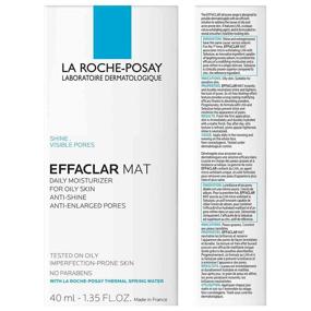 img 3 attached to Увлажняющий крем матирующий без масла Effaclar Mat от La Roche-Posay - ежедневный увлажняющий крем для жирной кожи для уменьшения жира, уменьшения пор и эксфолиации с помощью LHAs