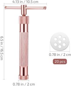 img 1 attached to 🌹 Premium Rose Gold Clay Extruder Kit: Cabilock Rotary Mold Tools for DIY Polymer Clay Decorations, Fondant & Noodles.