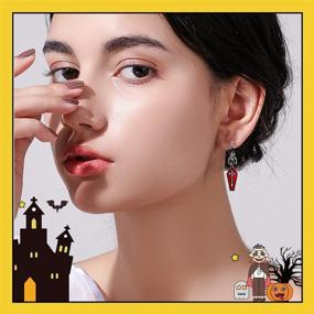 img 1 attached to 🦇 Halloween Bat Crosses: Accessories for Costume Parties and Festive Celebrations, Trendy Halloween Earrings, Ideal Gifts for Female Teenagers