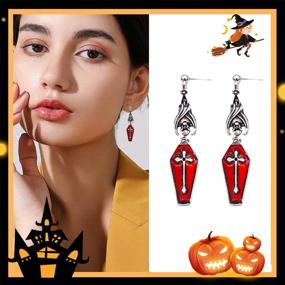 img 3 attached to 🦇 Halloween Bat Crosses: Accessories for Costume Parties and Festive Celebrations, Trendy Halloween Earrings, Ideal Gifts for Female Teenagers