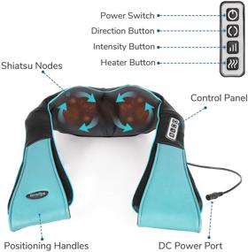 img 1 attached to 🌟 Shiatsu Back Shoulder and Neck Massager with Heat - Deep Tissue Kneading Pillow Massage - Back Pain Relief, Shoulder & Neck Massager, Electric Full Body Massager, Relieve Foot & Leg Muscle Pain - Perfect Gift