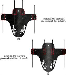 img 1 attached to 🚴 Carbon Fiber Mountain Bike Bicycle Road Cycling Bike Fixed Gear Mudguard - BYBYCD Front/Rear Tire Wheel Fender