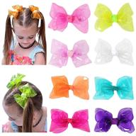 🎀 waterproof jelly hair bows for girls: trendy summer accessories for children, teens & young kids logo