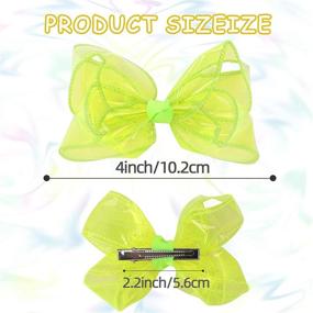 img 1 attached to 🎀 Waterproof Jelly Hair Bows for Girls: Trendy Summer Accessories for Children, Teens & Young Kids