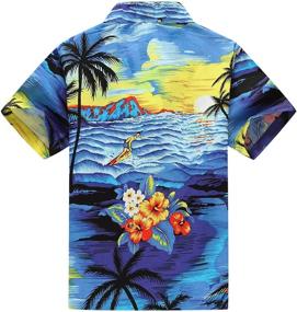 img 2 attached to 🌴 Hawaiian Aloha Luau Shirt Sunset Boys' Clothing: Tops, Tees & Shirts for a Vibrant Summer Look!