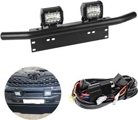 img 4 attached to 🚚 EBESTauto 4 Inch LED Light Pods with License Plate Mounting Bracket & Wiring Harness Kit, Enhanced LED Work Lights for Trucks, Cars, ATVs, SUVs, Boats - FedEx/UPS Delivery