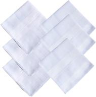 🧦 white cotton handkerchiefs - large men's hankies, essential accessories for gents logo