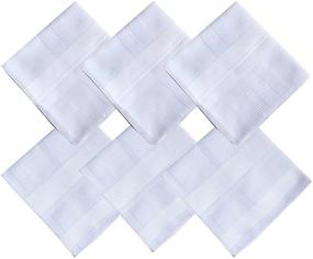 img 3 attached to 🧦 White Cotton Handkerchiefs - Large Men's Hankies, Essential Accessories for Gents