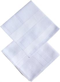 img 2 attached to 🧦 White Cotton Handkerchiefs - Large Men's Hankies, Essential Accessories for Gents