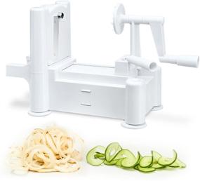 img 2 attached to 🍎 Greenco Strongest-and-Heaviest Duty Professional Manual Tri-Blade Spiralizer: Top-Grade Japanese Stainless Steel Blades for Effortless Fruit and Vegetable Spiralizing!