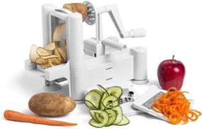 img 4 attached to 🍎 Greenco Strongest-and-Heaviest Duty Professional Manual Tri-Blade Spiralizer: Top-Grade Japanese Stainless Steel Blades for Effortless Fruit and Vegetable Spiralizing!