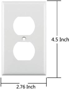 img 2 attached to 🔌 12-Pack White Duplex Device Receptacle Wallplate - Unbreakable Polycarbonate Material - Electrical Outlet Cover Plates - Optimized Wall Plates for Outlets - Outlet Plate Cover