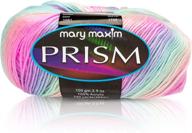 🌈 mary maxim prism yarn - rainbow - 3 light weight yarn for knitting & crochet projects - made with 100% acrylic - dk worsted - roving yarn - 290 yards logo