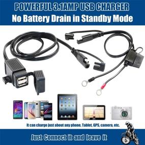 img 2 attached to 📱 MOTOPOWER MP0609EA: Waterproof Motorcycle Dual USB Charger Kit for Phone, Tablet, GPS - 3.1Amp