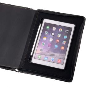 img 3 attached to Zipper Leather Portfolio With Removable Tablet Holder