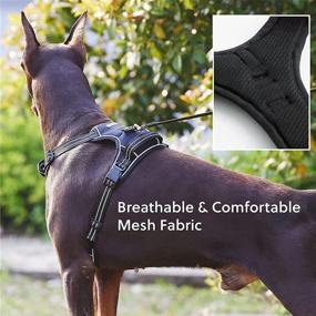 img 1 attached to 🐾 Lesure Dog Harness No Pull - Reflective Adjustable Vest with Handle for Easy Walk: Ideal for Small, Medium, and Large Dogs