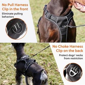 img 2 attached to 🐾 Lesure Dog Harness No Pull - Reflective Adjustable Vest with Handle for Easy Walk: Ideal for Small, Medium, and Large Dogs