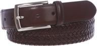stretch braided leather belt for men - ultimate comfort and style in men's accessories logo