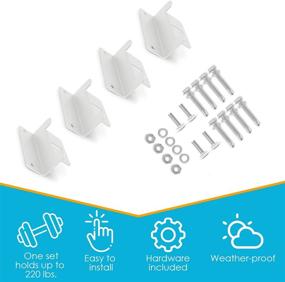 img 2 attached to ⚡️ Solar Panel Mounting Brackets - Houseables Roof Panels Z Bracket, 2.5” x 1.5” x 3.9”, 4 Sets (16 Pc), Aluminum, Off Grid, Adjustable Mount Nuts & Bolts - Ideal for Solar Power, Boats, Wind Generators, RVs, Trailers