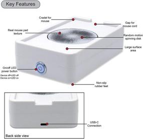 img 1 attached to 🖱️ Мышиный мувер Made in USA с бесшумной работой, светодиодным индикатором питания, аутентичными случайными движениями, бесшумной функциональностью