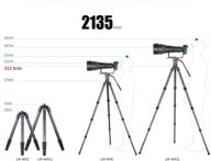 📷 leofoto lm-404cl summit series systematic 100mm bowl tripod: extra long version with 84" 2135mm height, 4-section carbon fiber legs (cf) logo