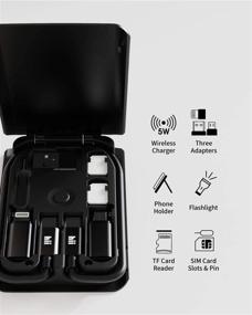 img 3 attached to Беспроводная кабельная карта: идеальное решение для хранения всех ваших потребностей в зарядке, совместимо с iPhone, Samsung, Airpods и устройствами USB-C.