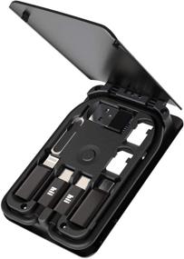 img 4 attached to Беспроводная кабельная карта: идеальное решение для хранения всех ваших потребностей в зарядке, совместимо с iPhone, Samsung, Airpods и устройствами USB-C.