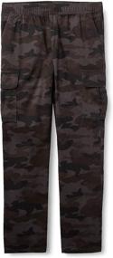 img 4 attached to 👖 Comfortable and Stylish Boys' Pull-On Cargo Pants by The Children's Place