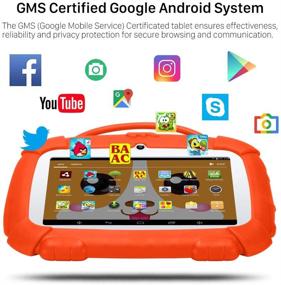 img 3 attached to 📱 Padgene Kids Tablet 7 Inch - Android 9.0, Parental Control, Kids Mode, WiFi, Learning Games, Camera, IPS HD Display, 1 GB+16GB, with Kid-Proof Case (Orange)